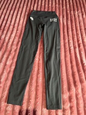 Darc Sport Black Leggings with White Logo